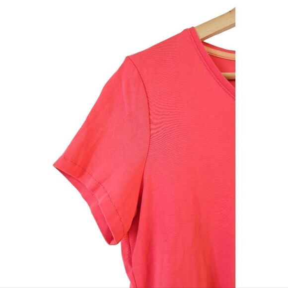 Talbots Womens Short Sleeve Pima Cotton Tee Pullover Everyday Basic Pink L - Picture 4 of 8